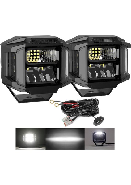 Bumblebee 80 Watt Profesyonel Motosiklet LED Sis Far Takımı fiyatları