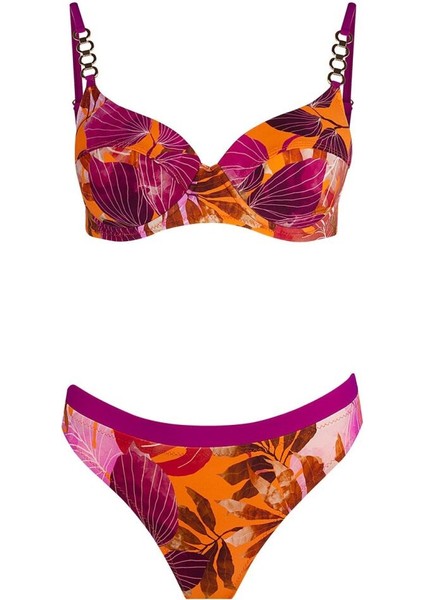 5601 Pembe Turuncu Bikini Takımı