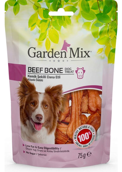 x Kemik Şekilli Dana Etli Köpek Ödülü 75 75 gr Bstmy