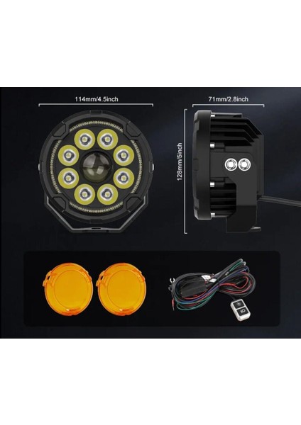 Beemax Angel Hardcap 140 Watt Profesyonel Motosiklet LED Sis Far Takımı fırsatları