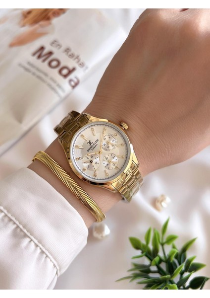 Fonksiyonlu Çelik Kordon 3 Atm Suya Dayanıklı Özel Tasarım Kadın Kol Saat+Bileklik VS.BLKT.0241 fiyatları