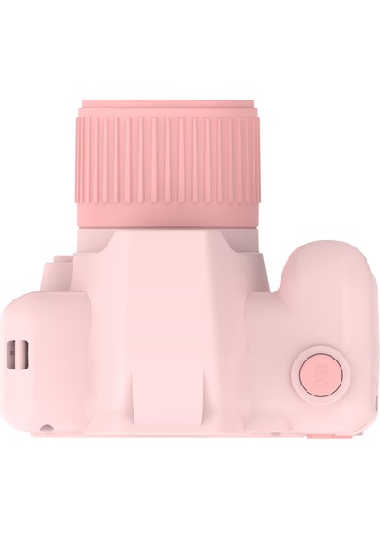 H10 2,4 Inç IPS Ekran Uzun Lens Çocuk Kamera Şarj Edilebilir Çift Lens Hd Kamera Oyuncak-Pembe (Yurt Dışından)