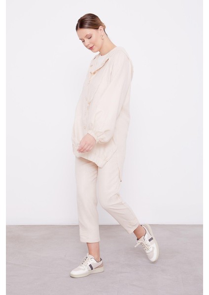 A.bej Çıt Çıt Düğme Detay Spor Takım