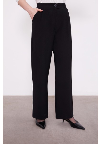 Siyah Asimetrik Yelekli Ikili Takım