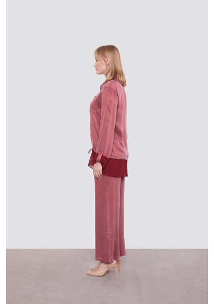 Bordo Tül Manşet Detaylı Cupra Ikili Takım modelleri