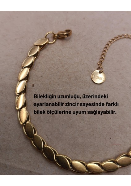 Zarif Arpa Çelik Zincir Bileklik