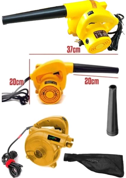 Süper Güç Devir Ayarlı Elektrikli Hava Üfleyici 600 Watt 6 Kademeli Metal Dişli