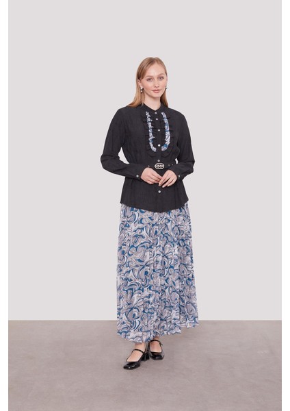 Siyah Kemer Detaylı Piliseli Etek Takım fiyatları