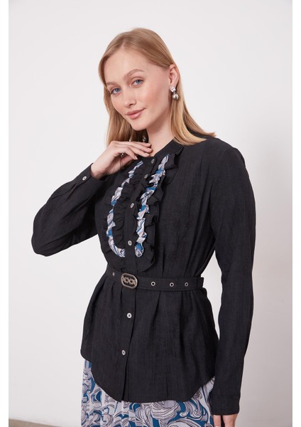 Siyah Kemer Detaylı Piliseli Etek Takım fırsatları