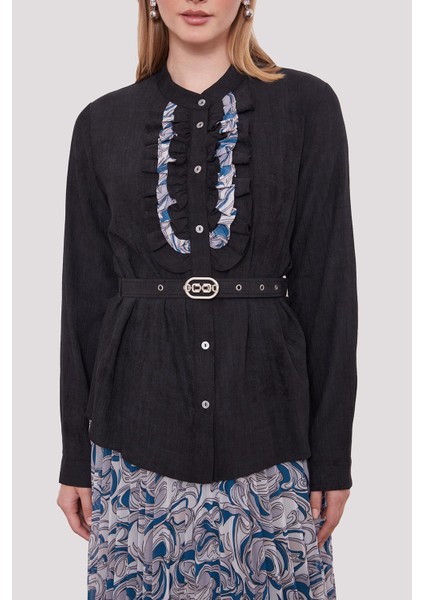 Siyah Kemer Detaylı Piliseli Etek Takım indirimleri