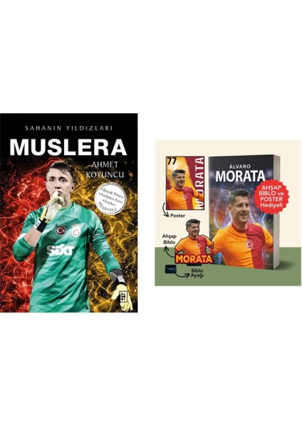 Sahanın Yıldızları : Muslera - Alvaro Morata - Ahşap Biblo ve Poster Hediyeli!