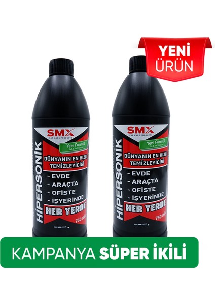 Hipersonik - Dünyanın En Hızlı Temizleyicisi 2 Adet 750 ml