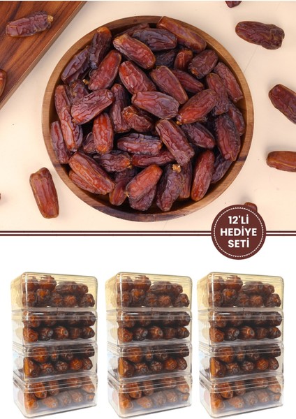 Medine Mebrum Hurma Duble– 12LI Hediye Seti (100G x 12 Adet) 1200 Gram