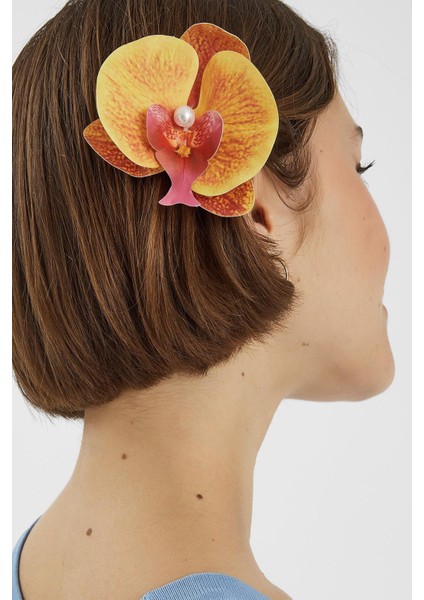 Pens-Aloha Orkide Çiçeği Süslü Çok Amaçlı Pens Toka