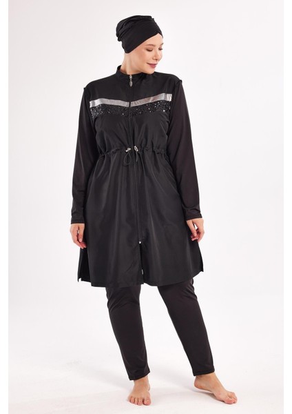 1802 Nore Uzun Kollu Tesettür Mayo modelleri