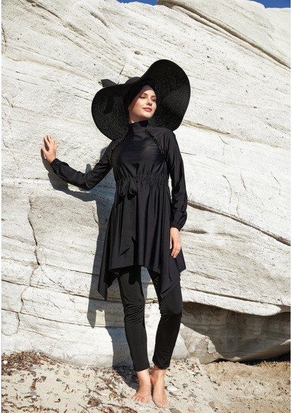 1124 Belında Uzun Kollu Tesettür Mayo fiyatları