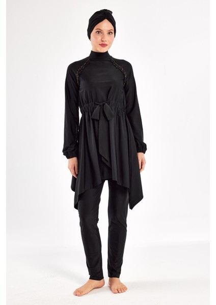 1124 Belında Uzun Kollu Tesettür Mayo modelleri