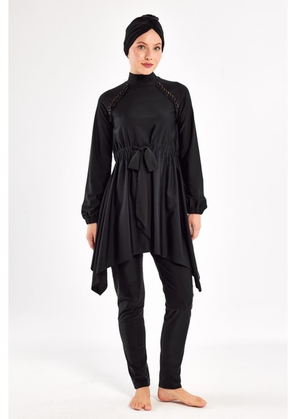 1124 Belında Uzun Kollu Tesettür Mayo fırsatları