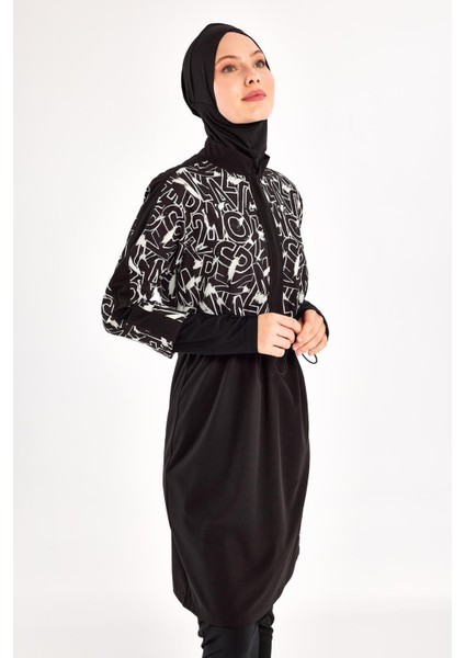 1215 Sally Uzun Kollu Tesettür Mayo