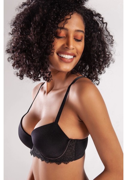 Golshan Garland Big Size Plunge Bra, Black Konforlu ve Şık Sütyen fiyatları