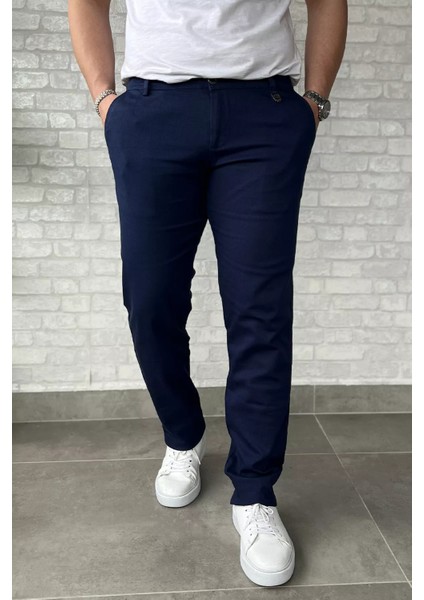 Erkek Amblem Detaylı Gabardin Pantolon P-00016767