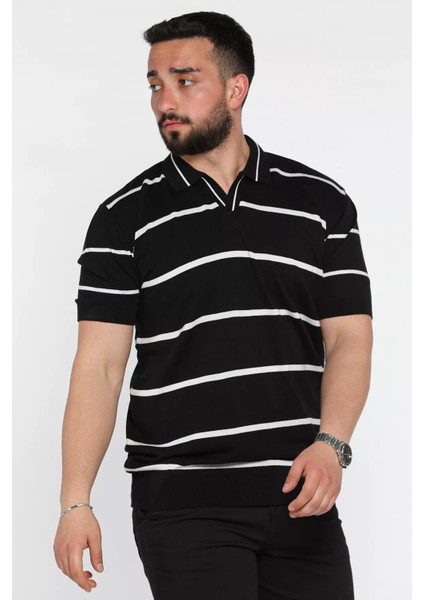 Erkek Polo Yaka Çizgi Desenli Triko Tişört P-00016792 fiyatları