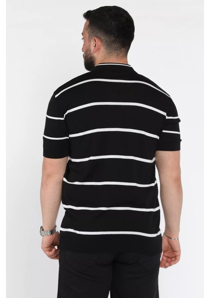 Erkek Polo Yaka Çizgi Desenli Triko Tişört P-00016792 modelleri