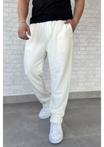 Bel Bağcıklı Duble Paça Erkek Jogger Pantolon P-00016834