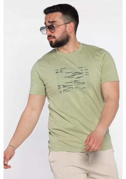 Bisiklet Yaka Ön Baskılı Erkek Tişört P-00016831 fiyatları
