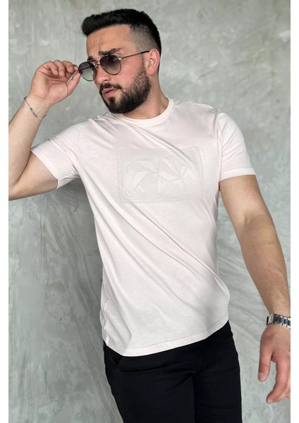 Erkek Bisiklet Yaka Baskılı Tişört P-00016830 fiyatları