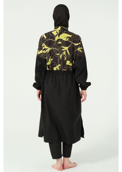 25528 Soft Desenli Oversıze Uzun Tesettür Mayo indirimleri