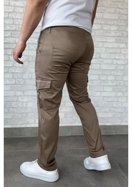 Erkek Kargo Cepli Düz Paça Pantolon P-00016779 modelleri