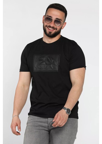 Erkek Bisiklet Yaka Baskılı Tişört P-00016830 fiyatları