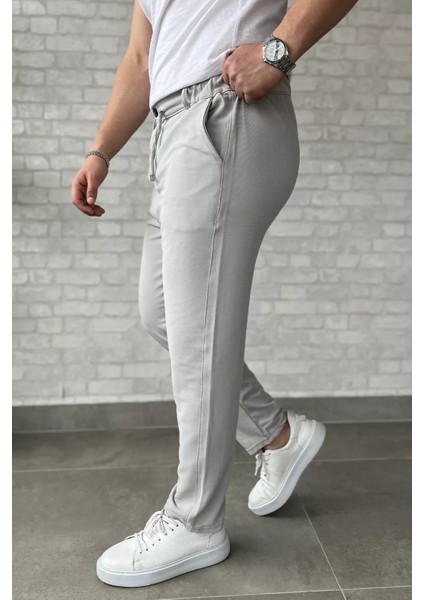 Bel Bağcıklı Düz Paça Erkek Jogger Pantolon P-00016778 fiyatları