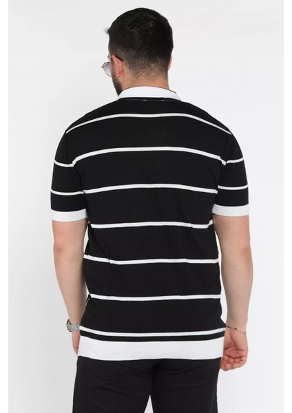 Erkek Polo Yaka Çizgi Desenli Triko Tişört P-00016792 modelleri