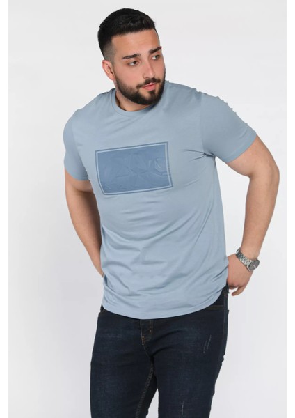 Erkek Bisiklet Yaka Baskılı Tişört P-00016830 fiyatları