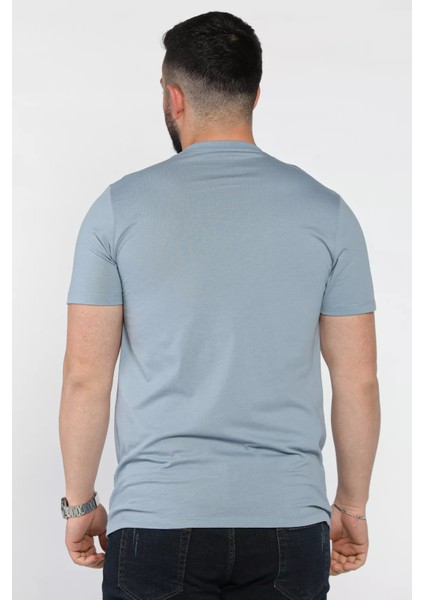 Erkek Bisiklet Yaka Baskılı Tişört P-00016830 fırsatları