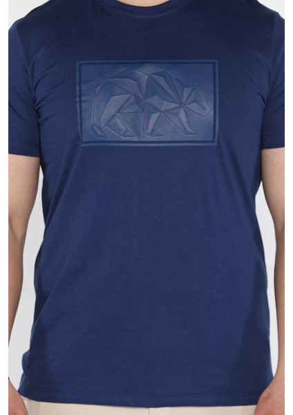 Erkek Bisiklet Yaka Baskılı Tişört P-00016830 fırsatları