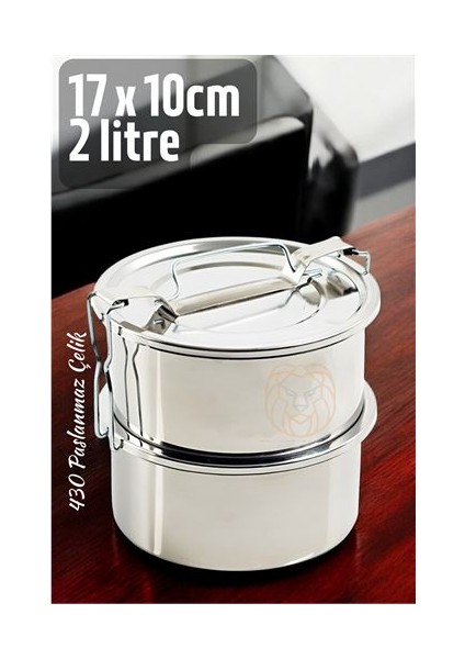Modacar Sefer Tası Paslanmaz Çelik Yemek Kabı 17 cm 2 Litre