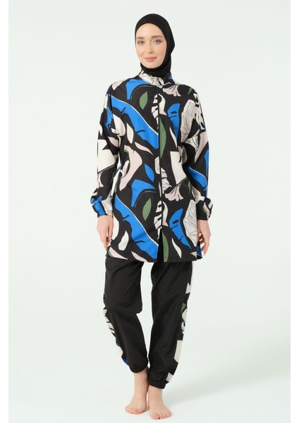 25288 Nina Desenli Tesettür Mayo modelleri