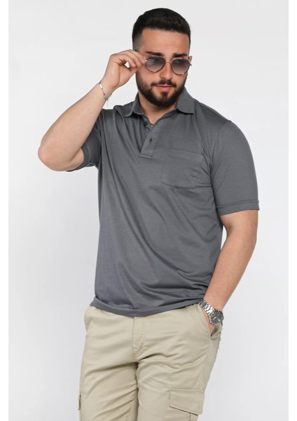 Polo Yaka Yarım Düğmeli Cepli Erkek Tişört P-00016829 fiyatları