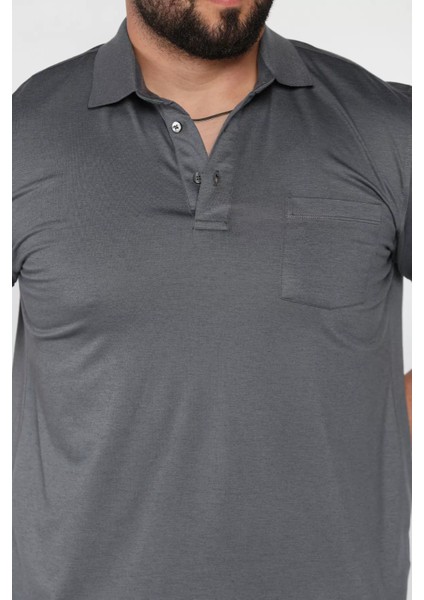 Polo Yaka Yarım Düğmeli Cepli Erkek Tişört P-00016829 fırsatları