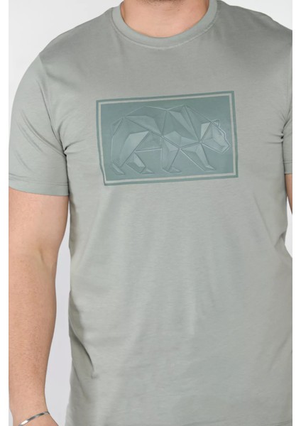 Erkek Bisiklet Yaka Baskılı Tişört P-00016830 fırsatları