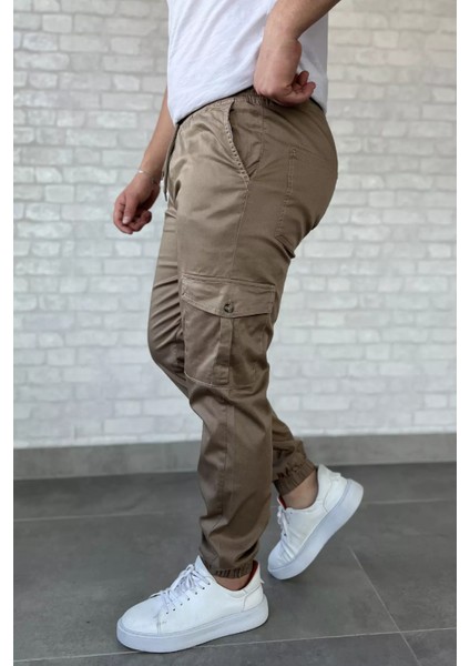 Bel ve Paça Lastikli Kargo Cep Gabardin Erkek Pantolon P-00016774 fiyatları
