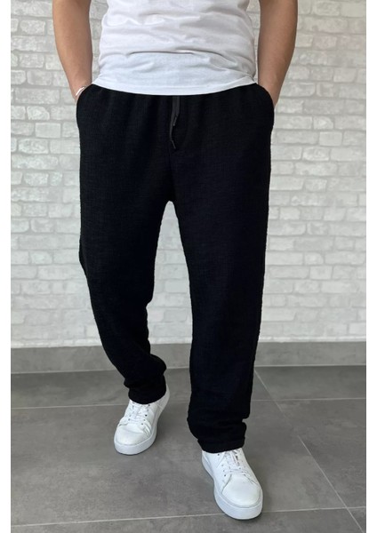 Bel Bağcıklı Duble Paça Erkek Jogger Pantolon P-00016834
