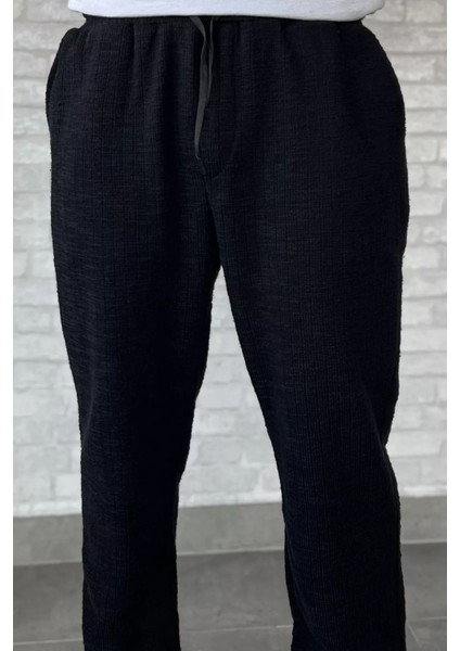 Bel Bağcıklı Duble Paça Erkek Jogger Pantolon P-00016834