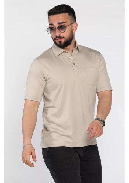 Polo Yaka Yarım Düğmeli Cepli Erkek Tişört P-00016829 fiyatları