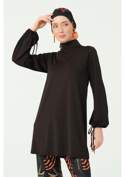 25635 Palmiye Desenli Tesettür Mayo