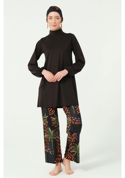 25635 Palmiye Desenli Tesettür Mayo fiyatları