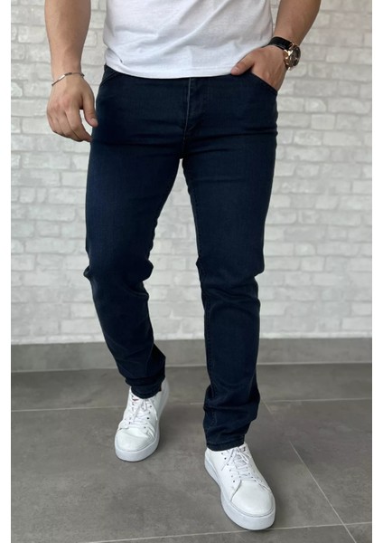 Fermuarlı Likralı Erkek Jean Kot Pantolon P-00016794